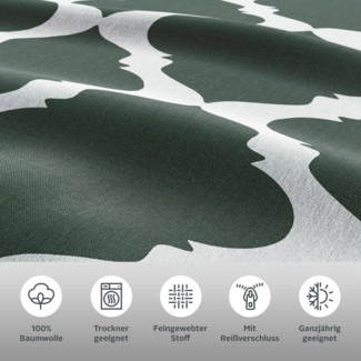 Home affaire Wendebettwäsche Alba in Gr. 135x200 oder 155x220 cm, Renforcé, 2 teilig, Bettwäsche mit Wendeoptik, in verschiedenen Qualitäten, Baumwolle