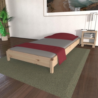 Stapelbett "Horst" 100 x 190 cm 24 cm Zirbe Holzbett Gästebett Massivholzbett