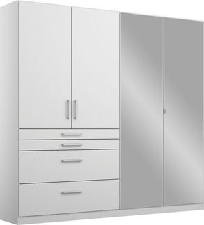 rauch Drehtürenschrank Kleiderschrank Schrank Garderobe Garderobenschrank Topseller HOMBURG mit Spiegel, oberer Schubkasten mit Einteilung MADE IN GERMANY