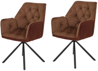 2er Set Sesselstuhl Inge - Samtvelour Cooper