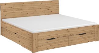 rauch Bett FLEXX, mit Sockelschubkasten, Eiche Artisan, 185 x 90 x 209 cm