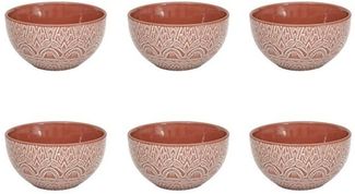 HOME DECO FACTORY, KA0476, Sahara Terracotta Bowl 65Cl - Unique design inspired by desert landscapes, ideal for soups and salads, easy maintenance, red color, size 65 cl