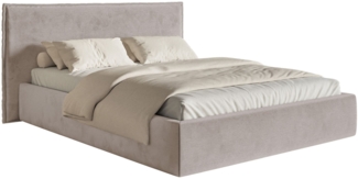 Selsey 'Softie ' Polsterbett 160×200 mit Bettkasten und Lattenrost, Velours, graubraun