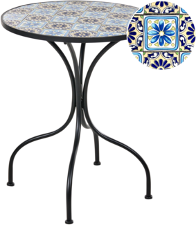 Outdoor Bistrotisch AGGIUS 60 cm 60 cm Metall Schwarz