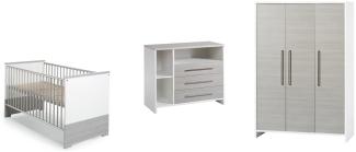 Schardt 'Eco Silber' 3-tlg. Babyzimmer-Set Schrank 3-türig