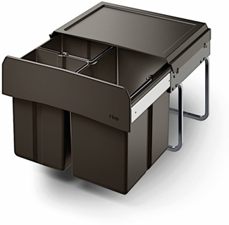 NABER CLAP 3/500-3 Abfallsorter 30 Liter (1x 15 u. 2x 7,5) in Anthrazit ab 50 cm Schrankbreite