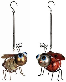 Luxform LED Gartenleuchte Luxform Bee and LadyBug Hang Hängeleuchte Solar - 2 Stück, 2 Leuchten im Set