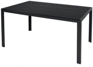 Non-Wood Gartentisch Outdoortisch Aluminium anthrazit schwarz 150x80cm
