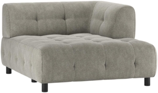 Modulsofa Louis Chaiselongue aus Rippstoff Rechts, Grau