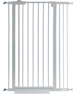 Absperrgitter Treppenschutzgitter Metall + Rampe + Y Halter 83 -96cm 120cm hoch