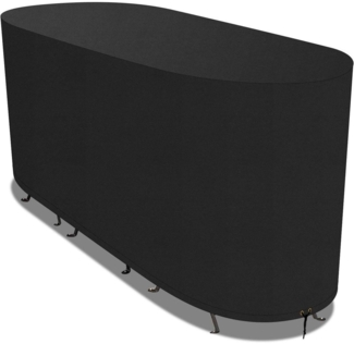 Großes Bistro Set Abdeckung wasserdicht UV-geschützt 420D Oxford Stoff Schwarz