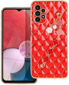 Schutzhülle Handy Hülle Trend Case mit einer Kette Design Cover kompatibel mit iPhone SE 2022 Rot