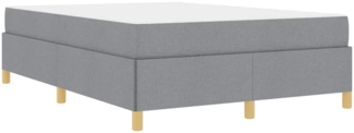 vidaXL Boxspringbett Hellgrau und Weiß und Hellgrau 160 x 200 cm Stoff 3398948