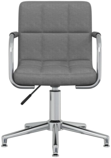 vidaXL Esszimmerstuhl Drehbar Hellgrau Stoff, Drehbar [3088062]