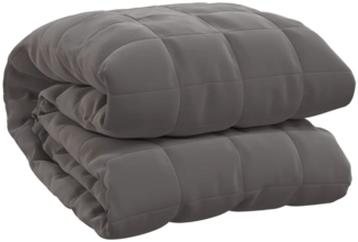 vidaXL Gewichtsdecke Stoff, 1x Gewichtsdecke, Dunkelgrau, 220x240 cm, Stoff, 15 kg