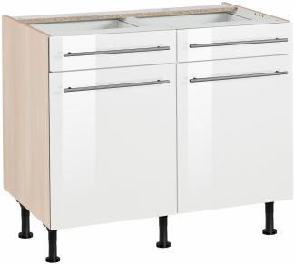 OPTIFIT Unterschrank Bern 100 cm breit, mit 2 Türen, 2 Schubkästen, höhenverstellbare Füße