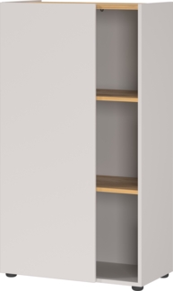 Germania Aktenschrank 2232-605 GW-Adrano, in Kaschmir/Navarra-Eiche-Nb, grifflose Optik, 61 x 110 x 34 cm (BxHxT)