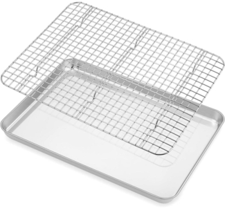 Onader Backblech Abkühlgitter Edelstahl Groß Backform Rechteckig Ofenblech