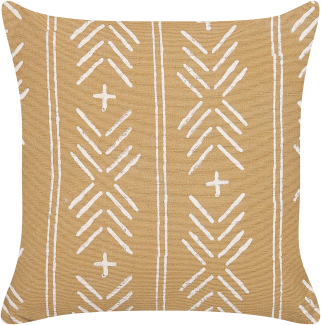 Dekokissen Geometrisches Muster BANYAN Baumwolle 45 x 45 cm Sandbeige