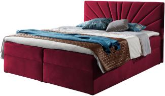 Boxspringbett Trifoli IV, Rot, 140x200 cm