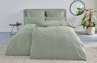 LeGer Home by Lena Gercke Bettwäsche Linnea, Flanell, 2 teilig, aus 100% Baumwolle, Streifendesign