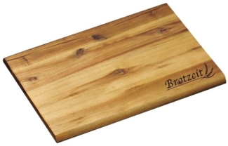 KESPER Brotzeitbrett aus Akazienholz mit Einbrand - Motiv Brotzeit / Vesperbrett / Brotzeitbrett
