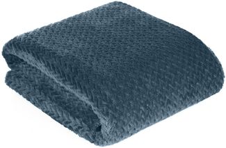 Wohndecke Kuscheldecke Decke MICROFASER Sofadecke Tagesdecke CINDY3 170X210 cm blau