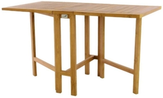VCM Gartentisch Balkontisch Gartentisch Tisch Klapptisch Holz Teak