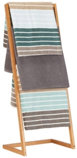 Relaxdays Handtuchhalter, freistehend, Bambus natur, 40,5 x 28 x 98 cm