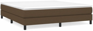 vidaXL Boxspringbett, Stoff, Dunkelbraun, 160x200 cm