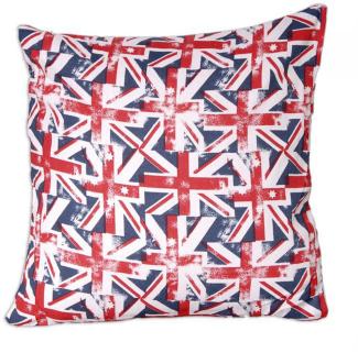 KISSEN DEKOKISSEN inkl. FÜLLUNG 42x42 cm union jack SOFAKISSEN KISSENBEZUG