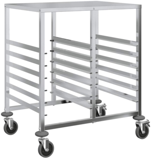 vidaXL Tablettwagen mit 12 GN-Behältern 75x55x87 cm Edelstahl 4108074