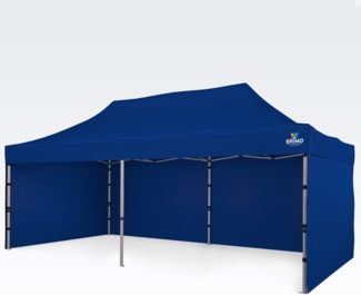 Angelzelt 3x6m - mit 3 Wänden - Blau