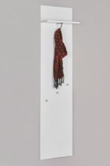 Garderobenpaneel Flurgarderobe weiß seidenmatt