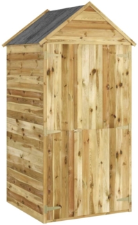 vidaXL Geräteschuppen Tür 107x107x220cm Massivholz Kiefer Imprägniert 318193