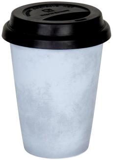 Könitz Concrete Coffee To Go Mug mit Deckel, Becher, Kaffeebecher, Porzellan, 380 ml, 11 5 162 2359