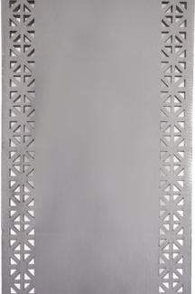 Tischläufer für Zuhause und Garten mit Laserschnittmuster, 140x40 cm aus Polyester Grau