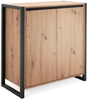 Newroom Kommode Vincent, Wildeiche Sideboard Vintage Industrial Highboard Anrichte Wohnzimmer