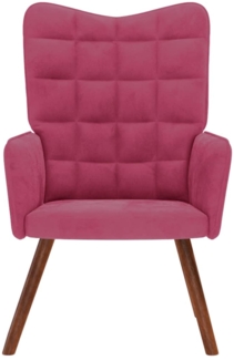 vidaXL Relaxsessel Weinrot Samt 4016815