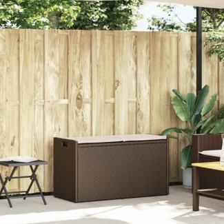 vidaXL Outdoor-Sitzbank mit Stauraum und Kissen Braun 100 cm 4104061