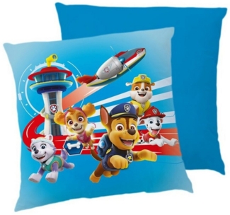 PAW PATROL Dekokissen PAW PATROL Chase Marshall Rubble Kinder Velours Kissen 35x35 cm