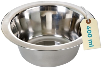 Standard Edelstahl Napf 13,5 cm 400 ml Futternapf Wassernapf Hunde Katzen Hundenapf Katzennapf Freßnapf Ersatznapf Rostfrei