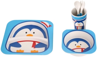 Kindergeschirr Kinder Geschirr Set Geschenk Pinguin Cheffinger CF-5029