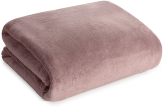 Wohndecke TEDY Teddy-Fleece kuschelige Sofadecke Sesselschoner Extra weich rosa 70x160 cm rosa