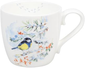 KÖNITZ Becher WINTER ANIMALS - Bird - 450 ml aus Bone China Porzellan Design / Victoria Lowe