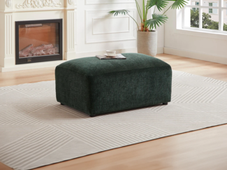 Vente-unique - Hocker - Cord - Tannengrün - TIRONO von Maison Céphy