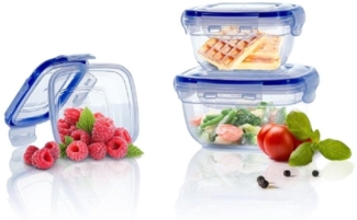 ALPFA Frischhaltedose Frischhaltedosen Set 3tlg. 802319 Gefrierdosen, Kunststoff, (Spar-Set, 3er Set), BPA-frei