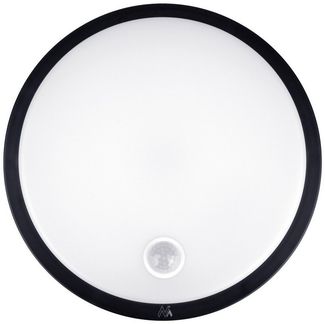 Maclean MCE525 LED-Lampe mit Bewegungssensor | PIR 10 W IP65 Neutral 4000 K 1000 lm Deckenleuchte für den Außen- und Innenbereich mit Dauerbetrieb | Energieklasse F (Schwarz)
