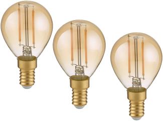 E14 Filament LED 3Stk. - 2 Watt, 225 Lumen, warmweiß, Ø 4cm - nicht dimmbar