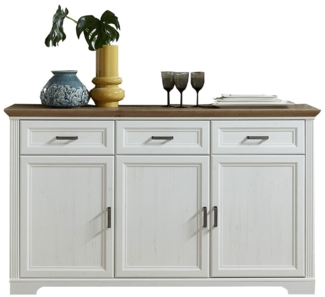 Sideboard Jena / Jasmin , Holzwerkstoff , Weiß , 166 x 102 x 48 cm